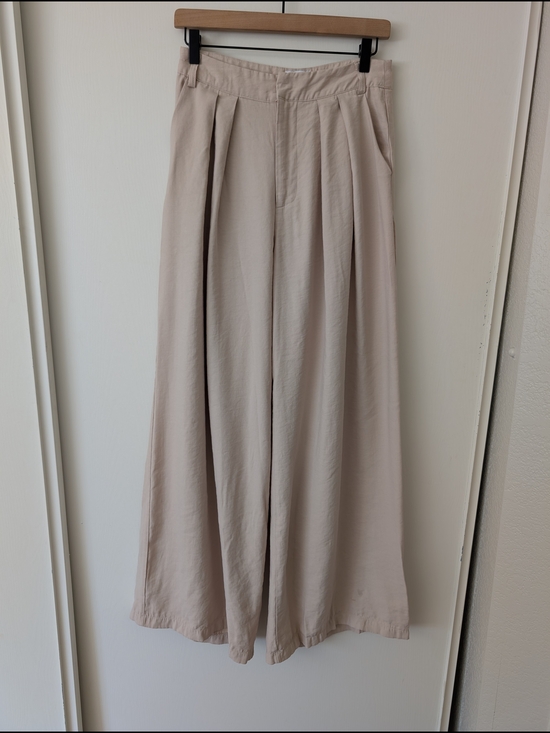 SNDYS. Pants - SNDYS Womens 6 Pleated High Waisted Wide Leg Trouser Pants Khaki Work Preppy